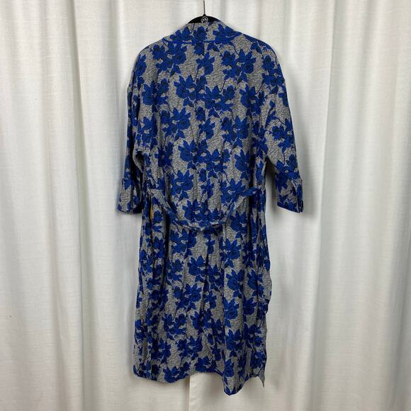New York&Company x Gabrielle Union Blue Floral Duster Coat Sz.XS/S - Picture 12 of 16